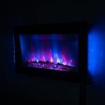 TruFlame 90.8cm Black Glass Wall-Mounted Electric Fire