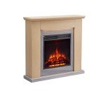 Stratford 35" Fireplace Heater in Natural Oak