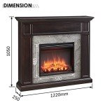 Beaumont 48" Electric Fireplace with Oak Surround
