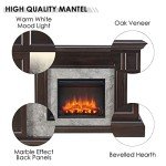 Beaumont 48" Electric Fireplace with Oak Surround
