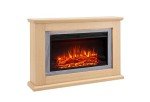 Evora 47'' Fireplace Heater with Natural Oak Surround