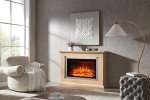 Evora 47'' Fireplace Heater with Natural Oak Surround