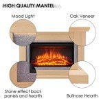 Evora 47'' Fireplace Heater with Natural Oak Surround