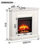 Howick Corner Fireplace with 2kW Heater