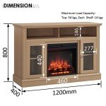 Northam 47" Electric Fireplace TV Stand Cabinet