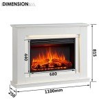 FLAMME Casella 43'' Freestanding Electric Fireplace