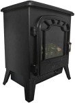 HomeZone Vintage Electric Fireplace Heater - Black