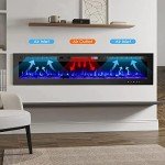 M.C.Haus Wall Mounted Electric Fireplace with Remote