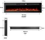 M.C.Haus Wall Mounted Electric Fireplace with Remote
