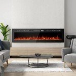 M.C.Haus Wall Mounted Electric Fireplace with Remote