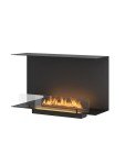 Wall-Mounted Bioethanol Fireplace with Glass Surround