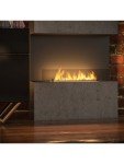 Wall-Mounted Bioethanol Fireplace with Glass Surround