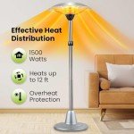 Oypla 2KW Outdoor Electric Quartz Patio Heater