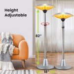 Oypla 2KW Outdoor Electric Quartz Patio Heater