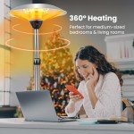 Oypla 2KW Outdoor Electric Quartz Patio Heater