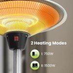 Oypla 2KW Outdoor Electric Quartz Patio Heater