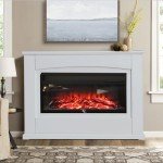 INMOZATA 50" Electric Fireplace with Surround White