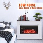 INMOZATA 50" Electric Fireplace with Surround White