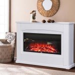 INMOZATA 50" Electric Fireplace with Surround White