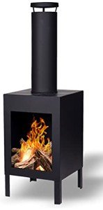 Rammento Outdoor Steel Fireplace – 100cm Tall