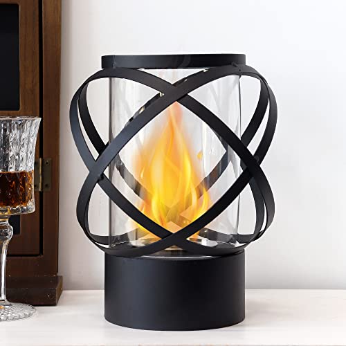 Portable Round Bioethanol Tabletop Fireplace 24cm