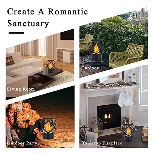 Portable Round Bioethanol Tabletop Fireplace 24cm