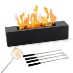 BRIAN & DANY Black Bioethanol Tabletop Fireplace