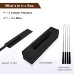 BRIAN & DANY Black Bioethanol Tabletop Fireplace