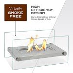 BACOENG Silver Tabletop Bio Ethanol Fireplace