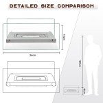 BACOENG Silver Tabletop Bio Ethanol Fireplace