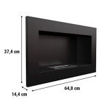 KRATKI Wall-Mounted Biofireplace Golf in Black