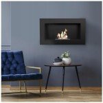 KRATKI Wall-Mounted Biofireplace Golf in Black
