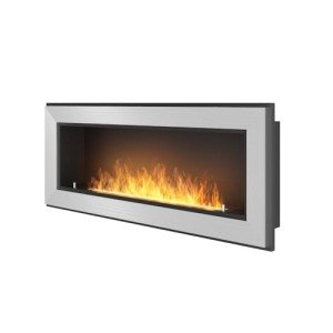 Wall-Mounted Bioethanol Fireplace with Glass Protection
