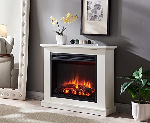Ashbourne 32" Electric Fireplace Heater – White & More