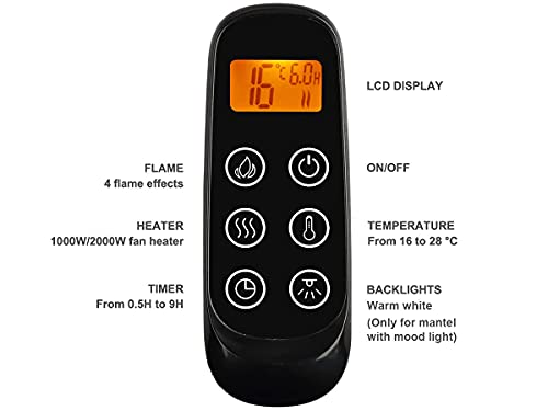 Ashbourne 32" Electric Fireplace Heater – White & More