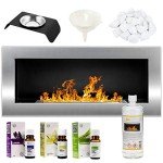 Modern Wall-Mounted Bioethanol Fireplace - 90 x 40 cm