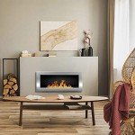Modern Wall-Mounted Bioethanol Fireplace - 90 x 40 cm