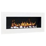 Don Fuego XXL Wall Ethanol Fireplace with Decorative Stones