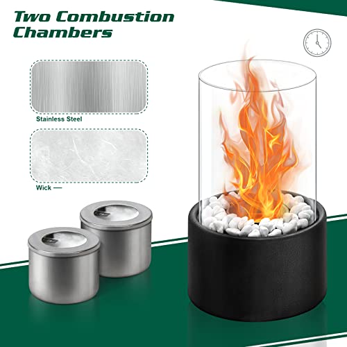 Indoor/Outdoor Bioethanol Tabletop Fireplace with Adjustable Flame
