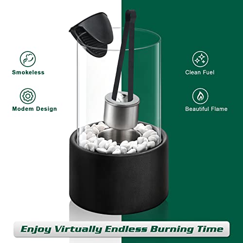 Indoor/Outdoor Bioethanol Tabletop Fireplace with Adjustable Flame