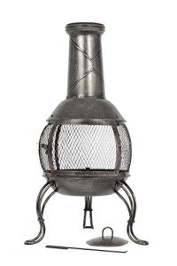 La Hacienda Leon Bronze Effect Patio Chiminea Heater