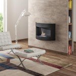 Wall-Mounted Black Ethanol Fireplace 0.5L