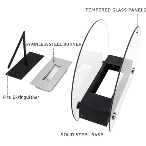 Portable 35cm Bio Ethanol Tabletop Fire Pit