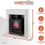 Warmlite Ealing Electric Fireplace Suite, 1800W