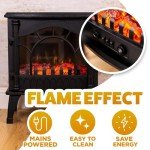 Marco Paul Portable Electric Fireplace with Glass Sides