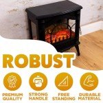 Marco Paul Portable Electric Fireplace with Glass Sides