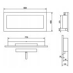 Modern Wall-Mounted Bio Ethanol Fireplace - Brown