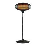 2000W Black Stainless Steel Outdoor Electric Heater
