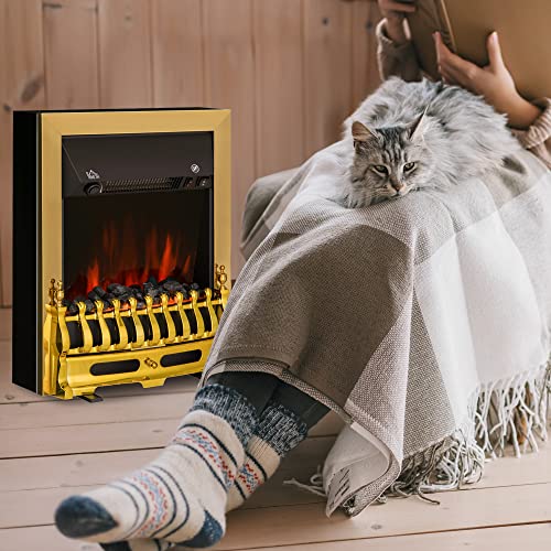 HOMCOM 2000W Electric Fireplace with LED Flame Effect
