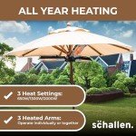 Outdoor Electric Infrared Patio Heater with 3 Panels